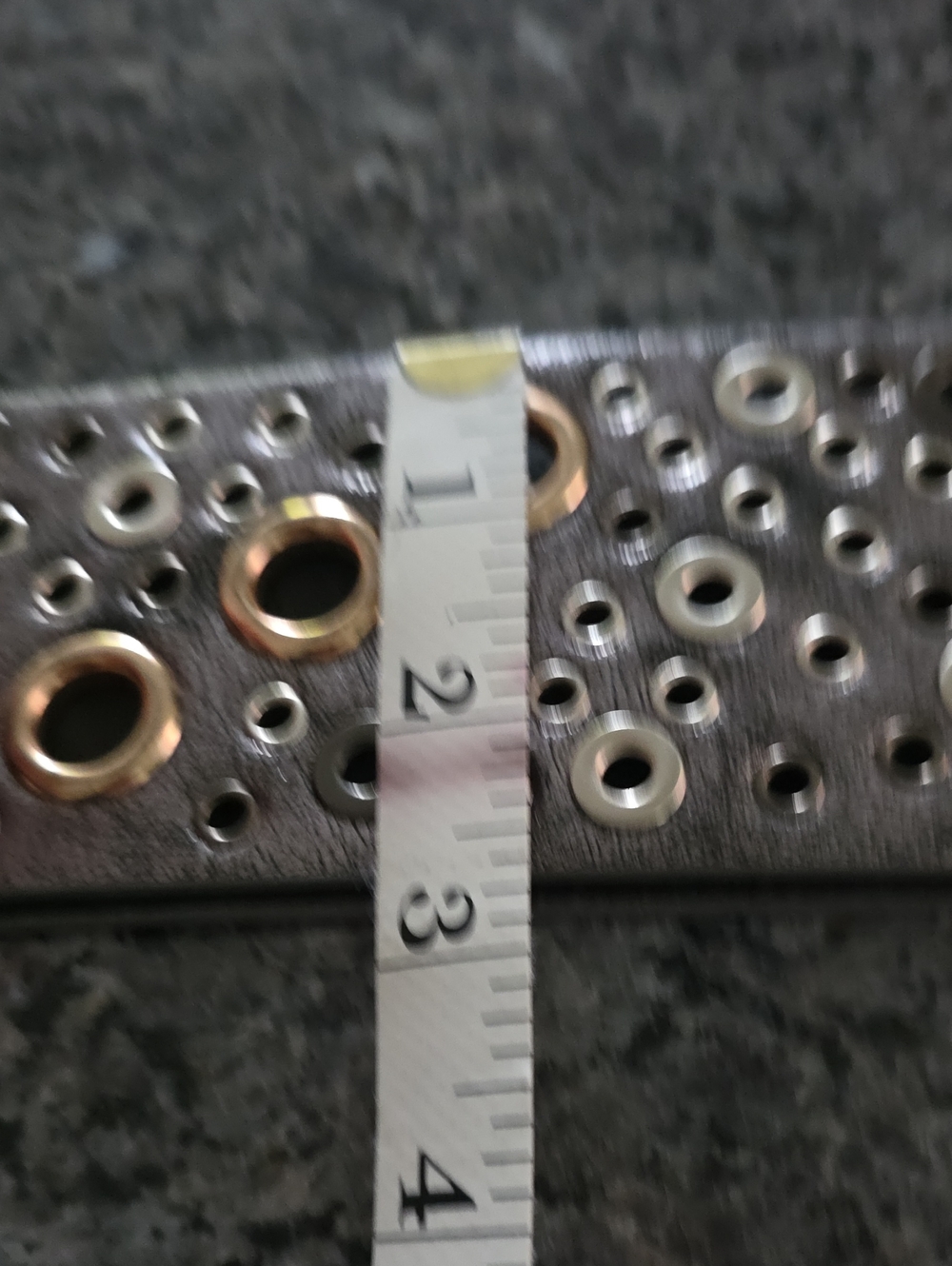 Wide Metallic Gunmetal Eyelet Waist Belt 36.5" - Picture 5 of 7